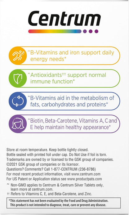 Centrum Multivitamínico para Mujeres con – Forma de presentación: Las tabletas son prácticas y fáciles de tomar. – Image 10