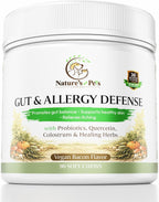 30 Billion CFU PROBIOTICS- One a Day Gut & Allergy Defense for Dogs with PREBIOTICS, QUERCETIN, Colostrum, Turmeric, Mushrooms - Itchy Skin, Allergy & Digestive Support - 90 Chews - Made in USA