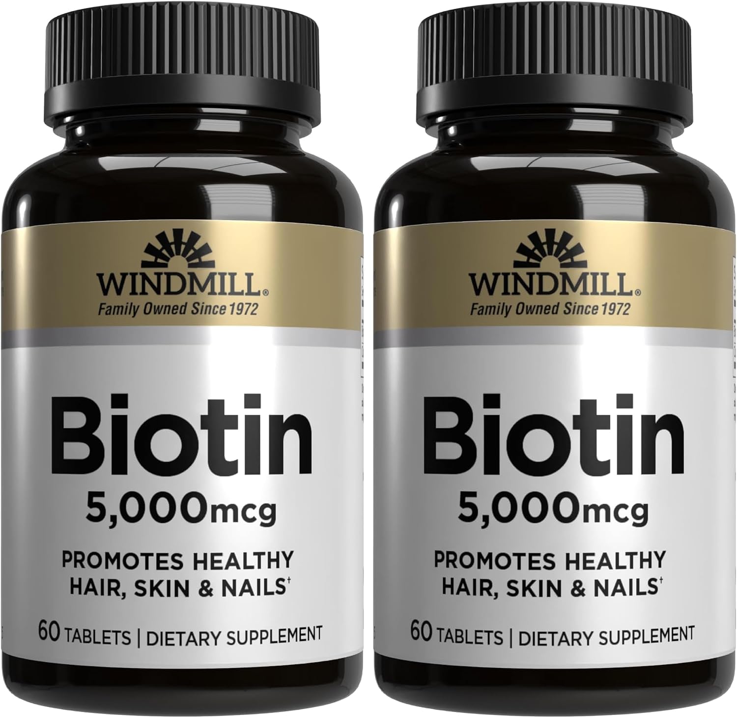 Windmill Vitaminas Naturales Biotina 5000 mcg, 60 Cápsulas