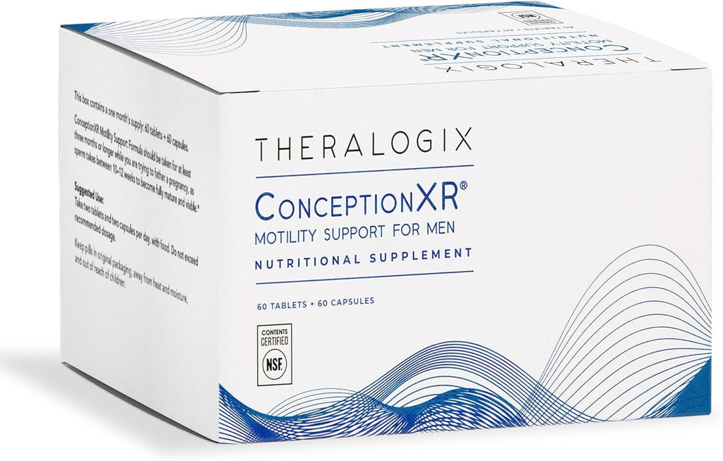 Theralogix ConceptionXR Motility Support Formula - Preconception Vitamins for Men - Male Fertility Supplement - NSF Certified - 60 Tablets + 60 Capsules (30-Day Supply)