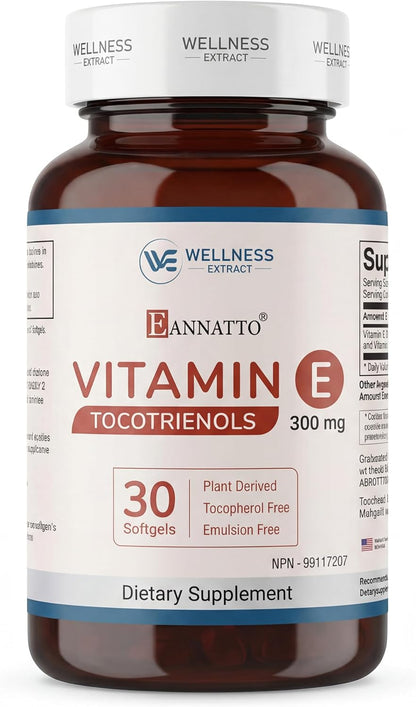 WELLNESS EXTRACT Eannatto Tocotrienols Vitamin E Supplements Tocopherol Free, Non-GMO, Gluten Free & Antioxidant (125MG 60 – Image 8