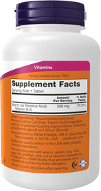 NOW Foods Niacina (Vitamina B3) 500 mg, Liberación Sostenida, 250 Comprimidos