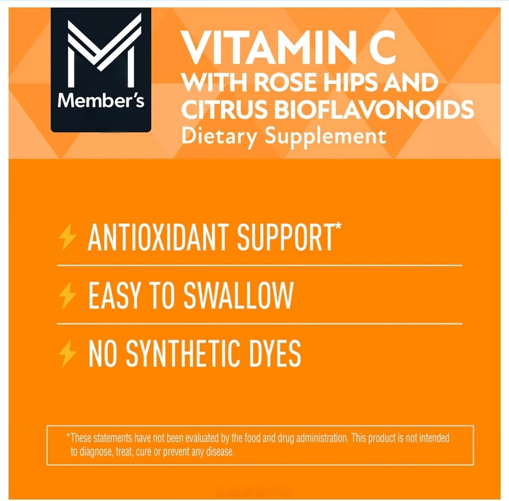 Vitamina C 1000 mg con Bioflavonoides Cítricos y Escaramujo – 500 Comprimidos