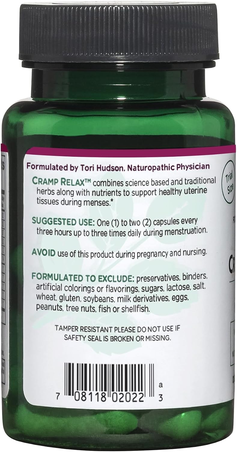 Vitanica Cramp Relax, Apoyo Menstrual, Vegano, 15 Cápsulas