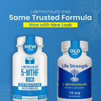 L-Metilfolato 10 mg | 90 Cápsulas | Complemento Bioactivo de 5-MTHF | LifeStrength