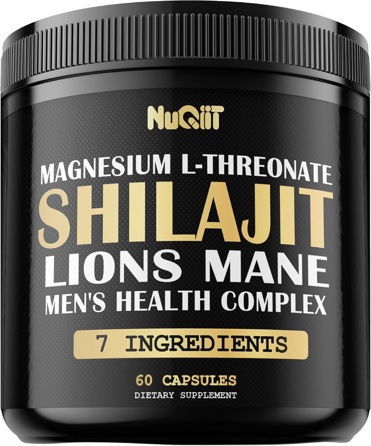 Shilajit Puro del Himalaya Orgánico con Magnesio, Melena de León y Complejo para la Salud Masculina - 60 Cápsulas