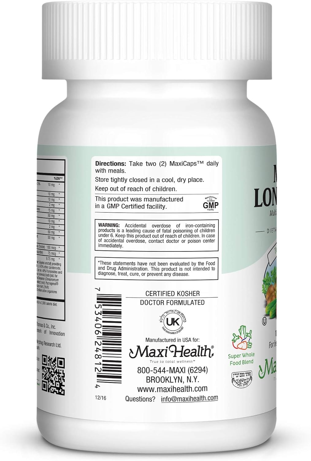 Multivitamin 50 Plus – Daily Multivitamin for Women Over 50 with Vitamin B12, A, D, C, Zinc, Magnesium & More – Energy, Immune & Heart Support – Non-GMO (120 Tablets)