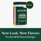 Greens First Original Greens Powder - 49 Superalimentos Orgánicos - Sabor Mango Melocotón - 30 Porciones