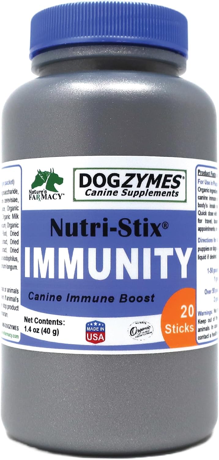 Nutri-Stix Immunity Sobres Monodosis para Perros - Apoyo Inmunitario Inmediato para Viajes, Exhibiciones y Eventos