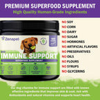 Zenapet Dog Immune Support Premium Powder Topper – Turkey Tail, Spirulina y Beta-Glucano