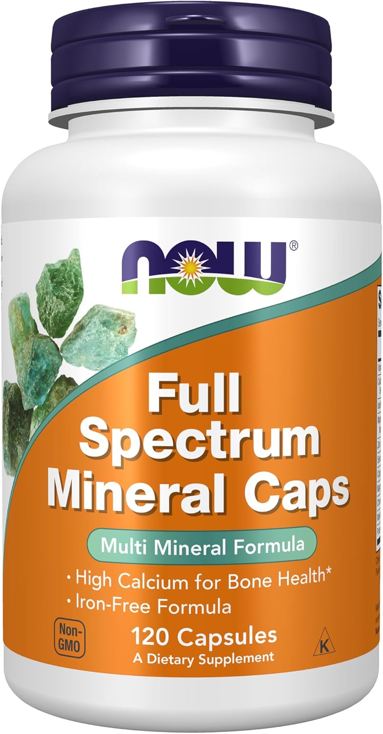 NOW Foods Full Spectrum Mineral Caps - Complejo Mineral, 120 Cápsulas Vegetales