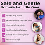 Wellements Organic Baby Multivitamin Drops - Gotas Multivitamínicas Orgánicas para Bebés y Niños Pequeños (30 ml) - Sabor Cereza