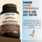 Grow Vitamin All in One Hair Formula - Fórmula Avanzada para Cabello, Piel y Uñas - 90 Cápsulas