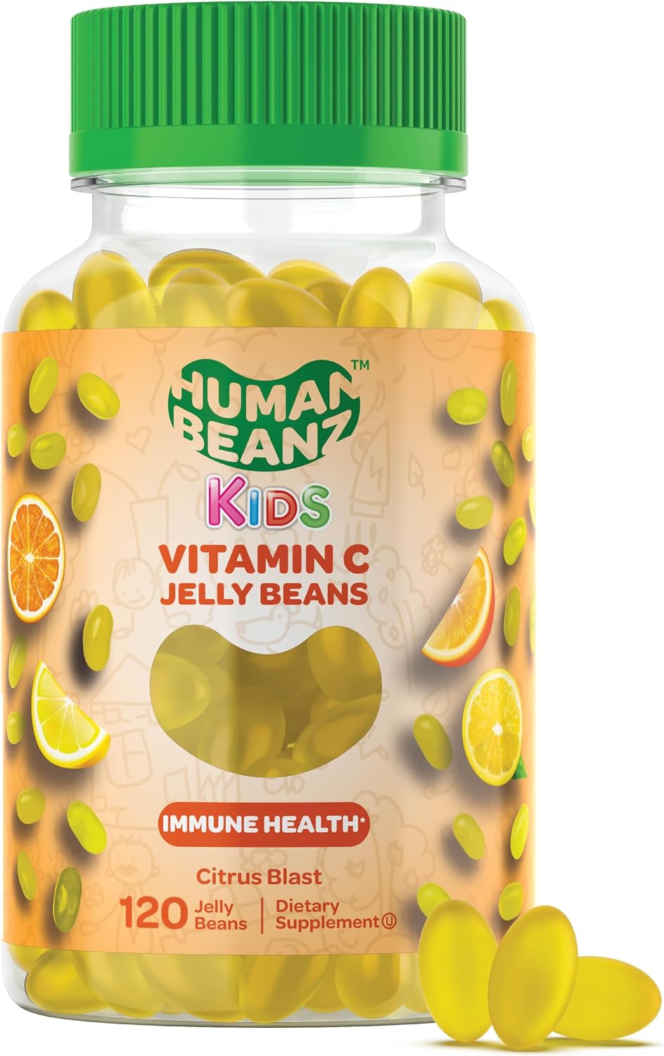 Human Beanz Vitamin C Jelly Bean Gummies para Niños