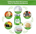 Sea Moss Raw Gel Natural con Irish Sea Moss - Apoyo Inmunológico y Digestivo - 425g (15 oz) - Sabor Manzana Verde