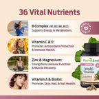 ForestLeaf Multivitamínico Diario para Mujeres, 60 Cápsulas Veganas