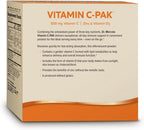 Dr. Mercola Vitamin C-PAK – Apoyo inmunitario diario – Vitamina C, D3 y zinc – Polvo antioxidante de acción rápida – Mezcla para bebida efervescente – 30 sobres