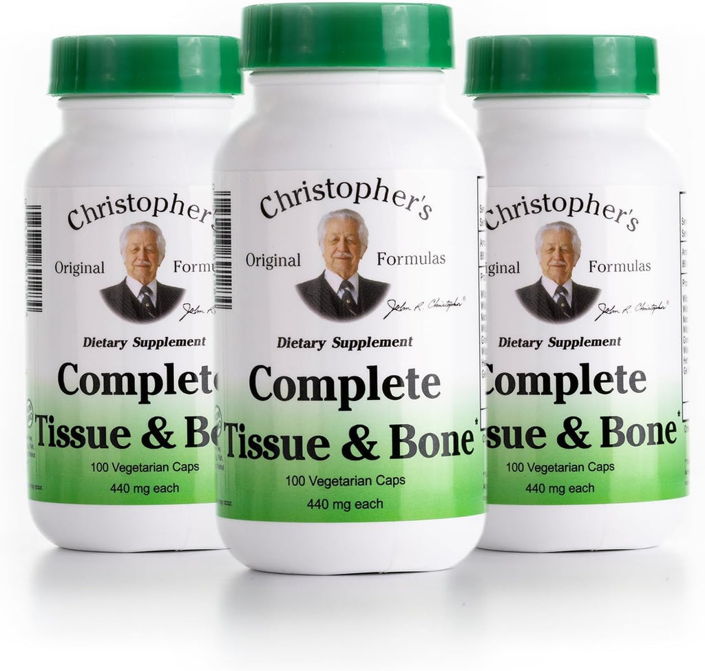 Dr. Christopher's Formulas Complete Tissue and Bone – 440 mg, 100 Cápsulas (Pack de 3)