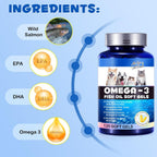 Omega-3 Aceite de Pescado para Perros - 120 Cápsulas Blandas con EPA y DHA