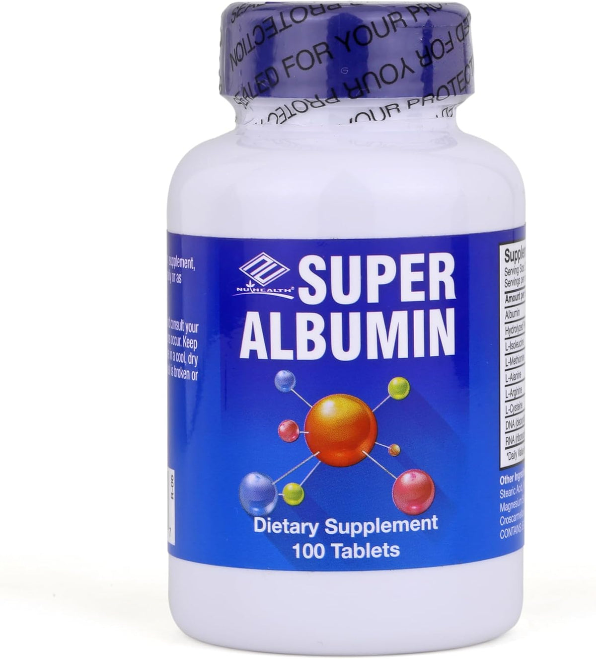Nu-Health Super Albumin Hydrolyzed Protein & Amino Tablets, Tissue Repair – Image 1