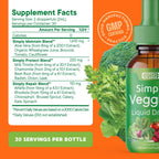 Simply Nature's Pledge - Suplemento de Frutas y Verduras - Gotas Líquidas - Superalimentos Integrales - Sin Soja - Hecho en EE. UU.