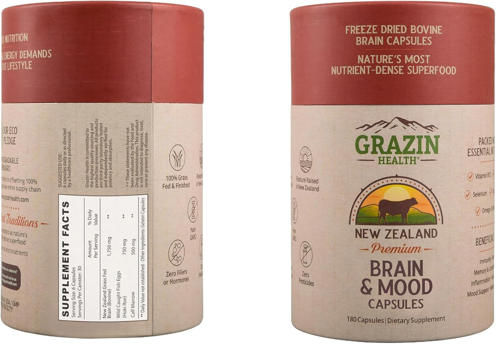 Grass Fed Bovine Spleen Capsules 3000 mg - Suplemento de Bazo de Bovino