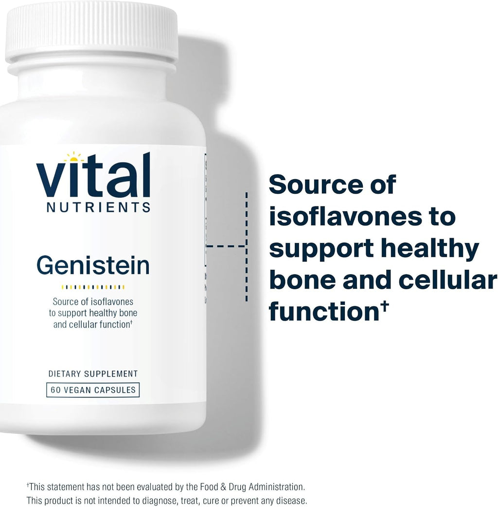 Vital Nutrients Genistein - 60 Cápsulas - Complemento Vegano