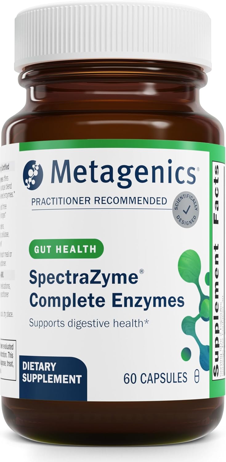 Metagenics SpectraZyme Enzyme Complex - Plant-Based Digestive Enzymes - 60 Capsules