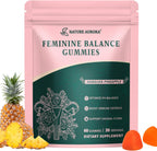 Nature Aurora Premium Feminine Balance Gummies - Apoyo al Equilibrio Femenino y Probióticos Vaginales con Vitamina C - Sabor a Piña Hawaiana - 60 Gomitas