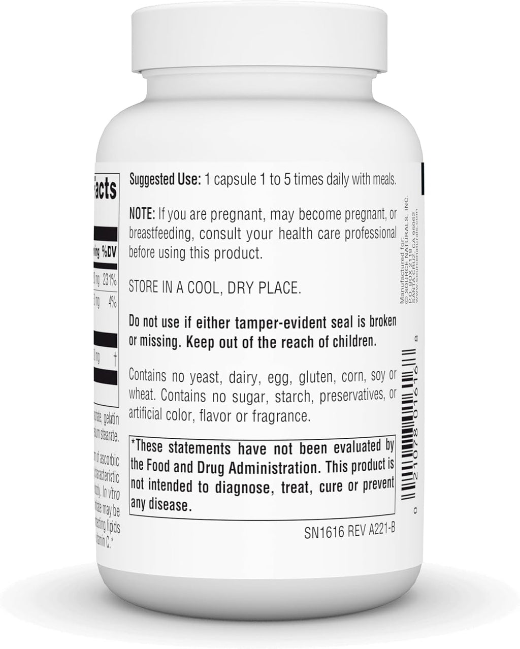 Source Naturals Ascorbil Palmitato 500 mg, 90 Cápsulas