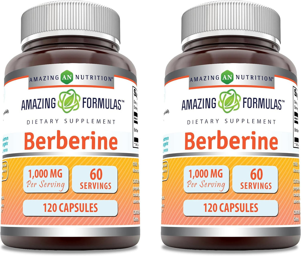 Amazing Formulas Berberina 1000 mg, 120 Cápsulas