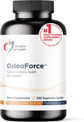 Designs for Health OsteoForce - Premium Bone Supplement with Calcium Malate, Magnesium, Zinc, Vitamins D and K - 240 Capsules