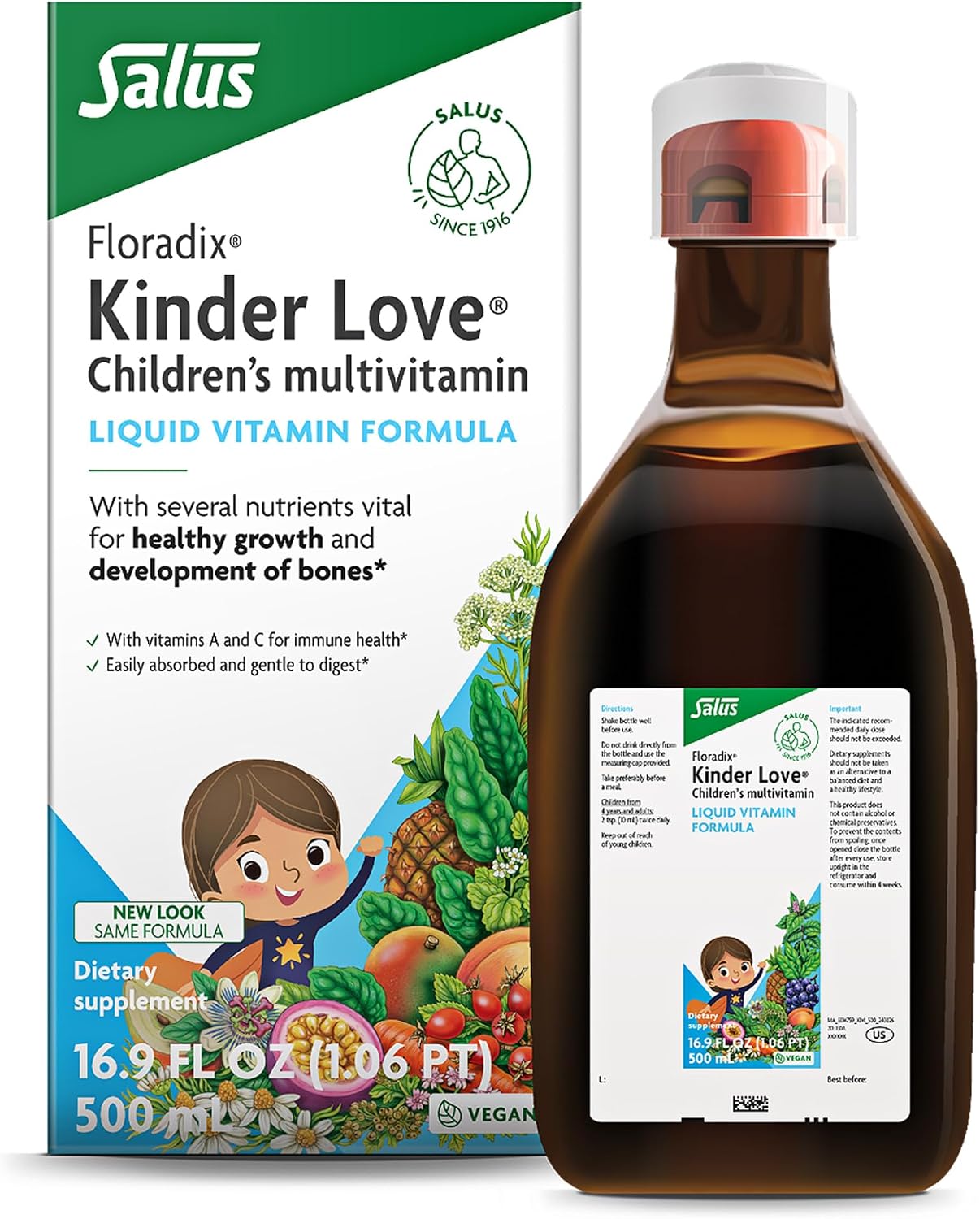 Floradix Kinder Love - Multivitamínico Infantil Líquido - 500 ml
