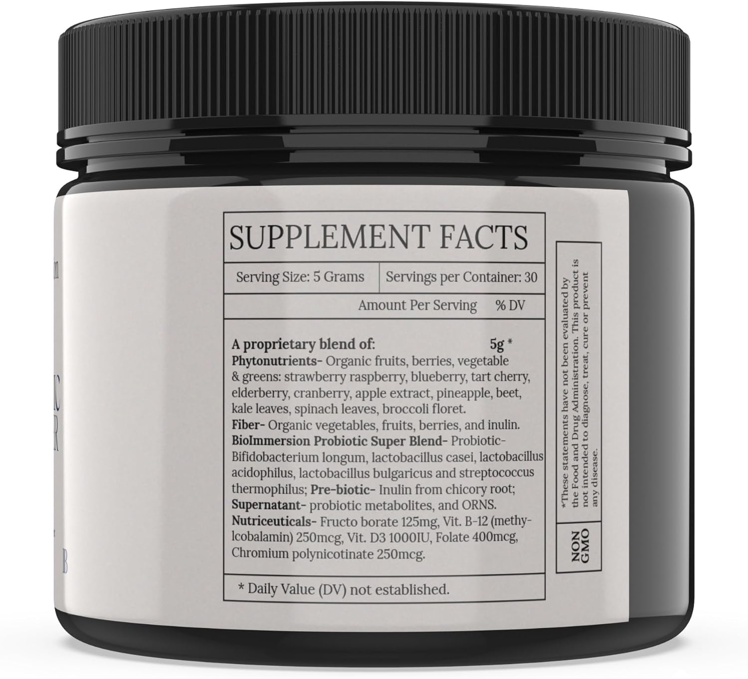 BioImmersion No 7 Systemic Booster – Mezcla Orgánica de Fitonutrientes, Probióticos y Micronutrientes – 150g en Polvo