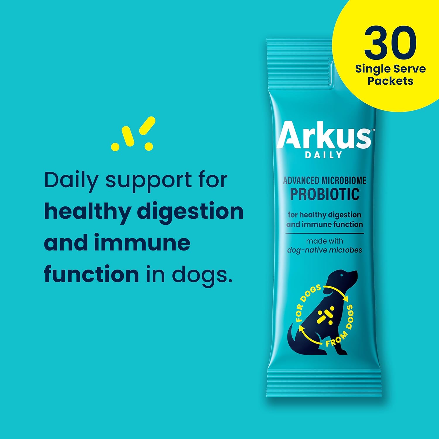ARKUS Daily Probiótico para Perros Pequeños/Medianos