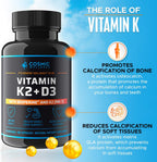 COSMIC WELLNESS Vitamina D3+K2 5000 UI con Bioperina