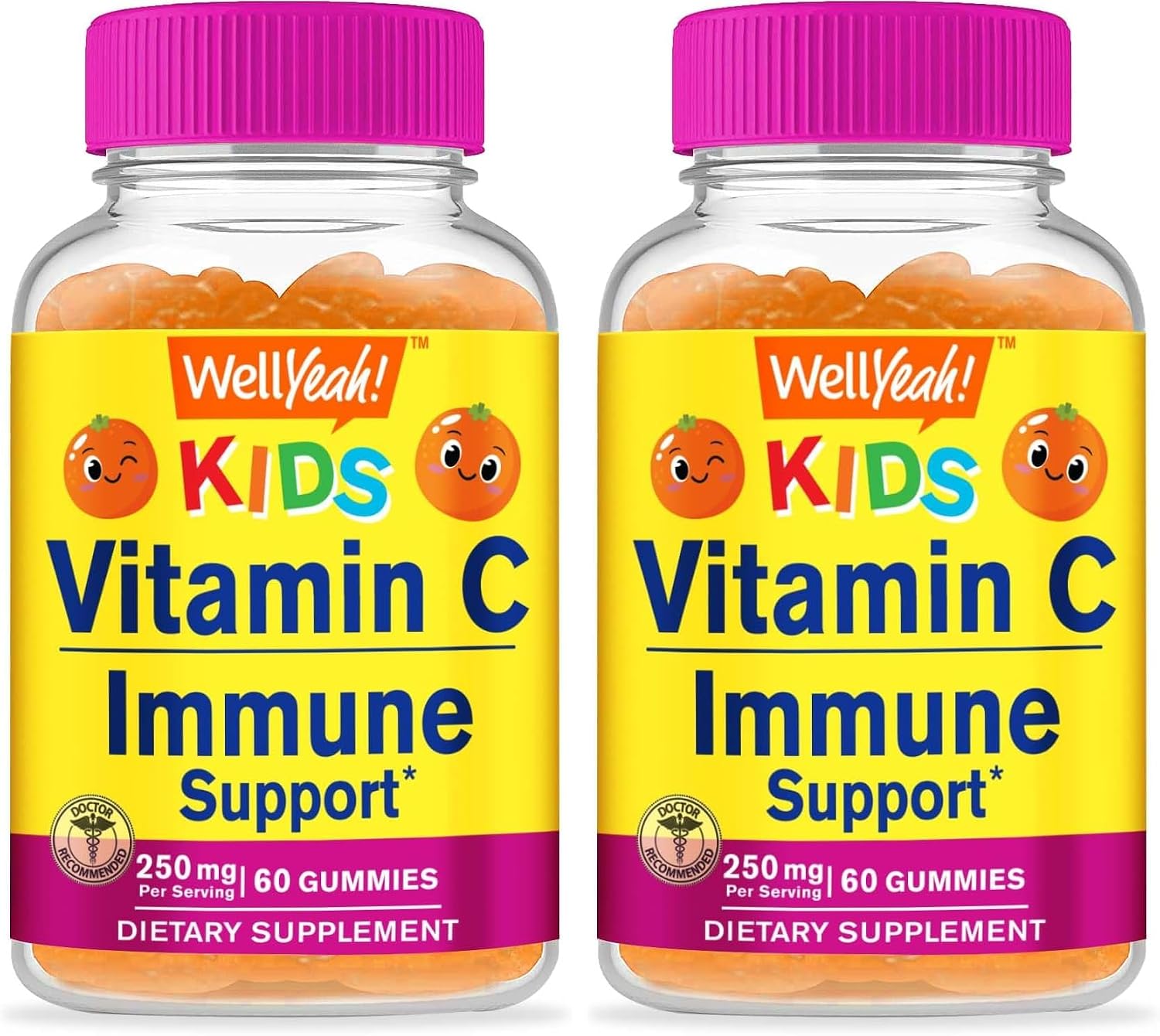 WellYeah Kids Vitamin C Gummies (250mg) - 60 Gominolas