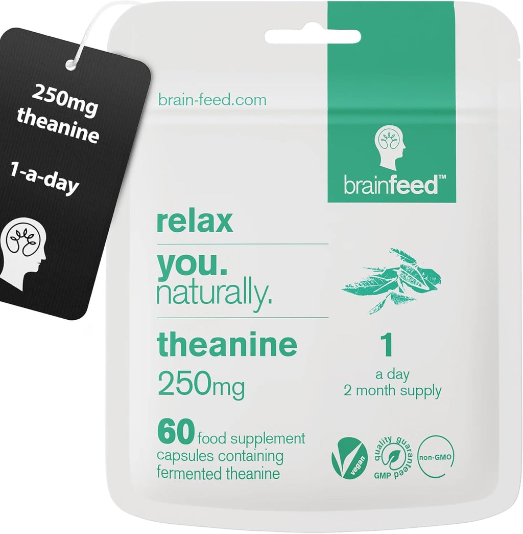 Brain Feed L-Teanina Natural 250mg | 30 Cápsulas Veganas