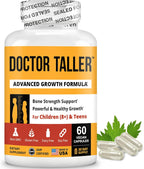 NuBest Doctor Taller – Fórmula de Crecimiento en Altura con Calcio, Vitamina D3, K2, Aminoácidos y Hierbas para Niños (8+) – 6 Paquetes | Suministro para 6 Meses