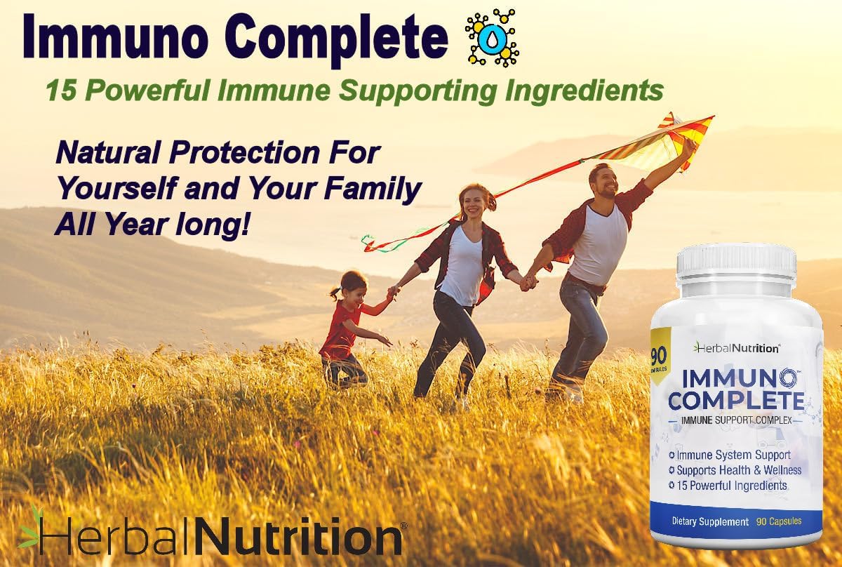 Suplemento de Apoyo Inmunológico con Vitamina C, D, Zinc y Más, 270 Cápsulas