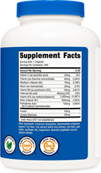 Complejo B de Alta Potencia Nutricost 462mg, 240 Cápsulas (2 Frascos) - con Vitamina C