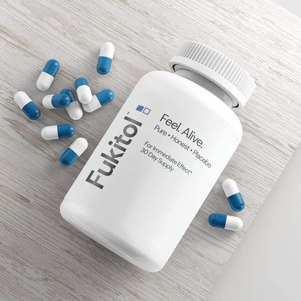 Fukitol™ Placebo Pills – El Regalo para Dejar Ir – Gag Gift de Humor (30 Cápsulas)