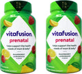 Vitafusion Vitaminas Prenatales en Gomitas, Sabores Naturales Frambuesa, Limón y Limonada, 90 Gomitas (Paquete de 2)