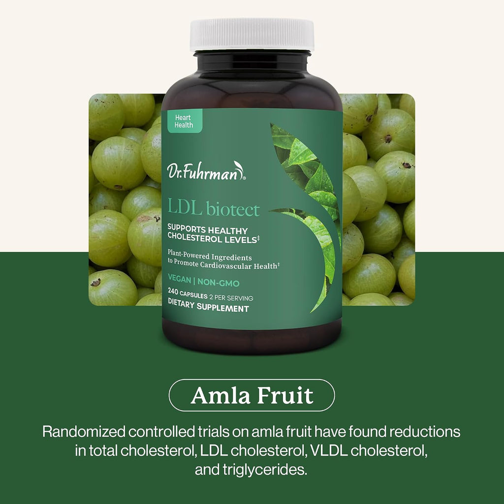 Dr. Fuhrman's LDL Biotect - Suplemento con Esteroles Vegetales y Extractos Orgánicos - 240 Cápsulas