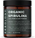 Erbology Polvo de Dulse Orgánico del Atlántico 3.2 oz (90 g) - 90 Porciones - Rico en Yodo y Hierro - Sin OGM