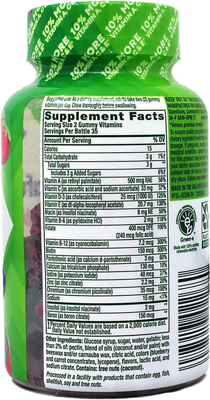 Vitafusion Gominolas Multivitamínicas para – Protección antioxidante: La vitamina E contribuye a la protección de – Image 2