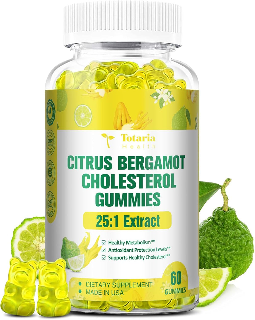 Gominolas de Bergamota Sin Azúcar - Extracto 25:1 Natural Italiano - Totaria