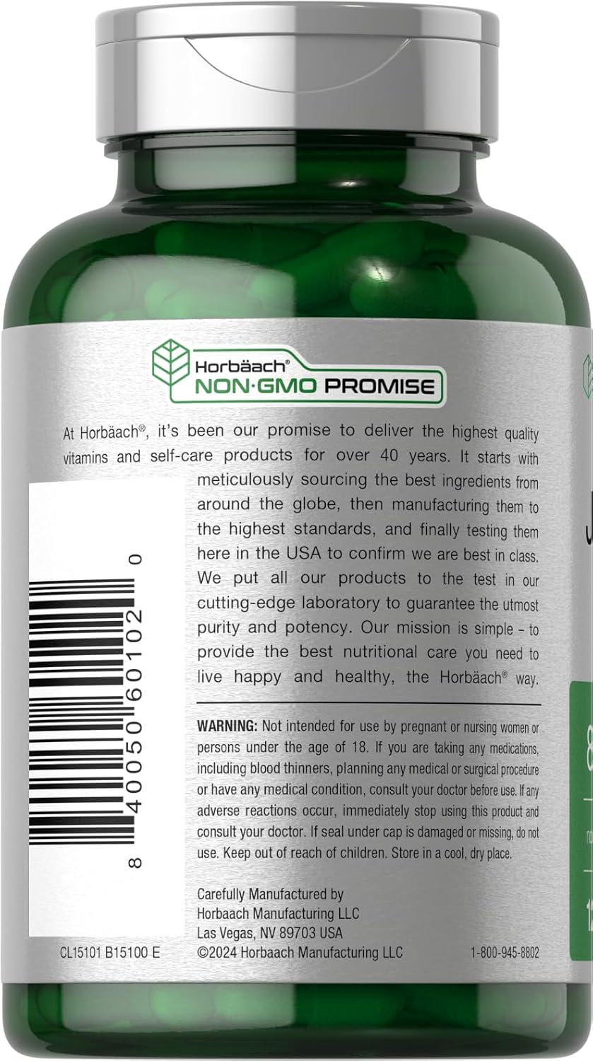 Horbäach Jiaogulan Cápsulas | 120 Unidades | Extracto de Gynostemma Pentaphyllum | Suplemento para la Vitalidad y Resistencia | No Transgénico, Sin Gluten