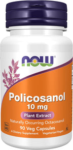 Policosanol 10 mg, 90 Cápsulas Veganas - NOW Foods
