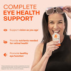 Healthycell Eye Health - Suplemento Líquido Diario para la Visión con Luteína, Zeaxantina, Astaxantina y Betacaroteno - 30 Gel Packs